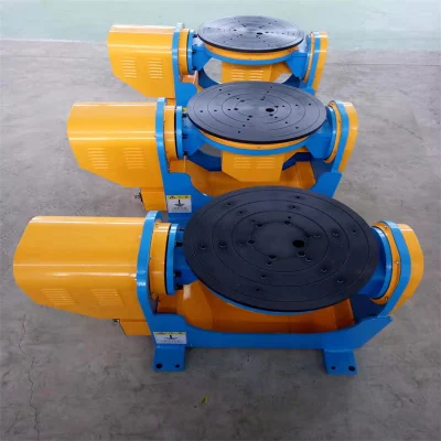 a Semi-Automatic Dual Axis Platform Welding Positioner with Precise Positioning and Adjustable Welding Angle for Automatic Welding Robots