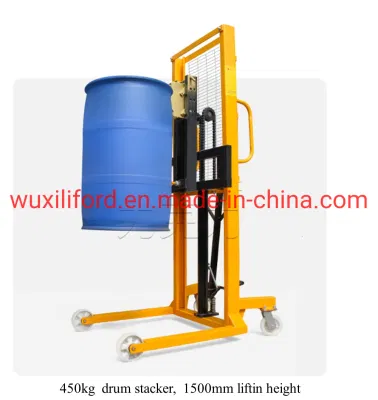 450kg 1.5m Hydraulic Drum Lifter Stacker Drum Lifter Trolley Drum Rotator Da450