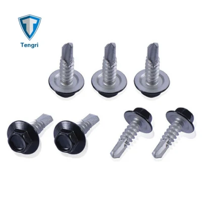 High-Strength Carbon Steel Hexagonal Self-Tapping Screws Head Paint Drill Tail Non-Standard Self-Tapping
