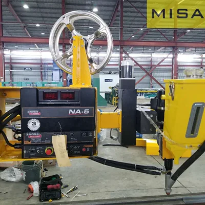 4*4 Welding Manipulator with Lincoln Na-5 Controller, Wire Feeder and Welding Torch, Column and Boom