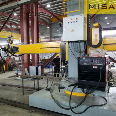4*4 Welding Manipulator with Lincoln Na-5 Controller, Wire Feeder and Welding Torch, Column and Boom