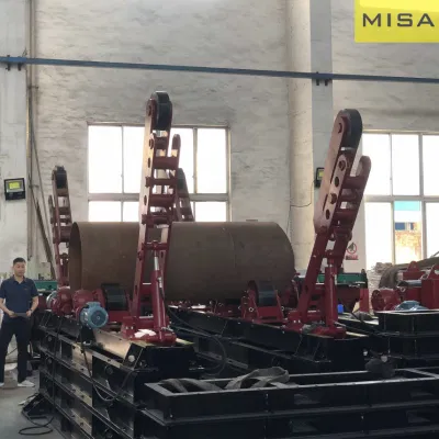 PU Wheels 20 Ton Welding Rotator Hydraulic Stopper Wheels Rurning Roll