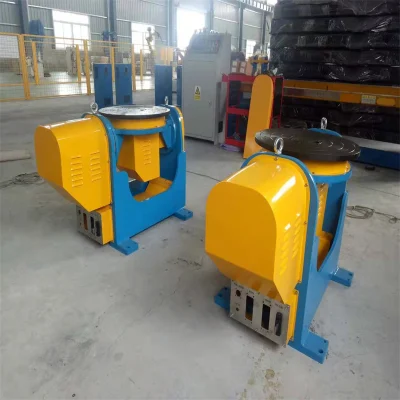 a Semi-Automatic Dual Axis Platform Welding Positioner with Precise Positioning and Adjustable Welding Angle for Automatic Welding Robots