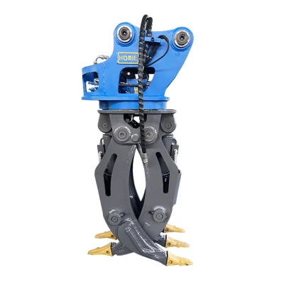 CE Certified 5 Ton Excavator Crane Hydraulic Rotary Wood Log Grapple