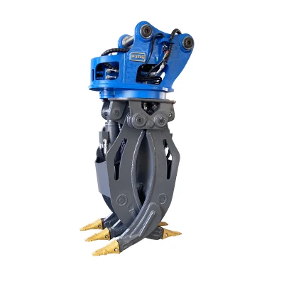 CE Certified 5 Ton Excavator Crane Hydraulic Rotary Wood Log Grapple