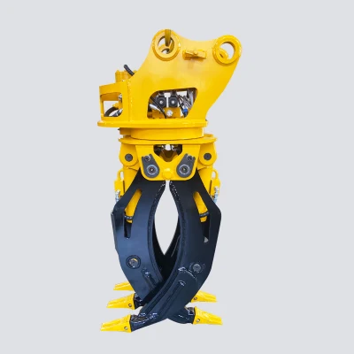 CE Certified 5 Ton Excavator Crane Hydraulic Rotary Wood Log Grapple