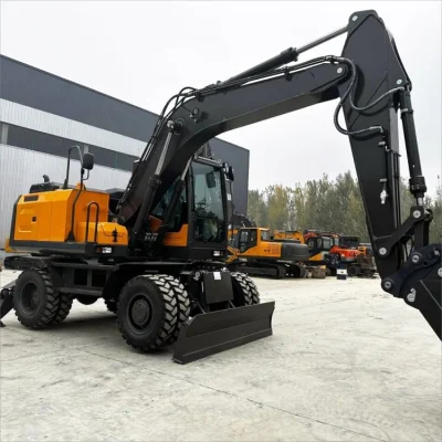 Wheel Type Excavator Hydraulic Optional Wood Grapple and 360 Degree Rotator
