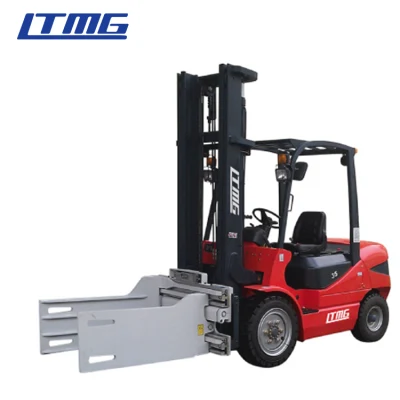 Hydraulic Diesel Forklift 2.5 Ton 3 Ton Forklift with Paper Roll Clamp/Bale Clamp/Rotator/Push and Pull Attachment