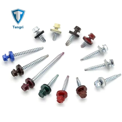 High-Strength Carbon Steel Hexagonal Self-Tapping Screws Head Paint Drill Tail Non-Standard Self-Tapping