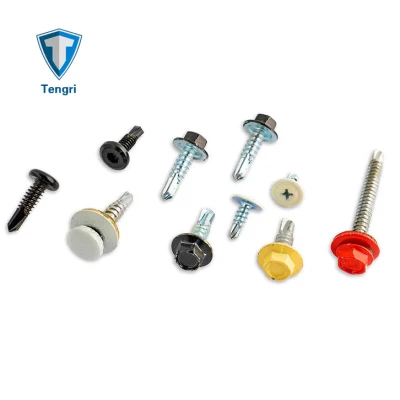 High-Strength Carbon Steel Hexagonal Self-Tapping Screws Head Paint Drill Tail Non-Standard Self-Tapping