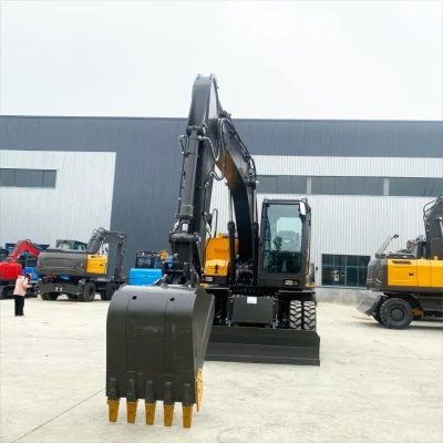 Wheel Type Excavator Hydraulic Optional Wood Grapple and 360 Degree Rotator