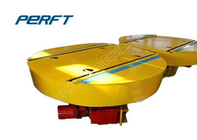 Motorized Industrial Turntables Working on Cross-Rails
