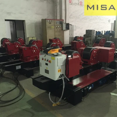 40t Red Painting Standard Pipe Welding Rotator for Assemble and Welding The Pipe