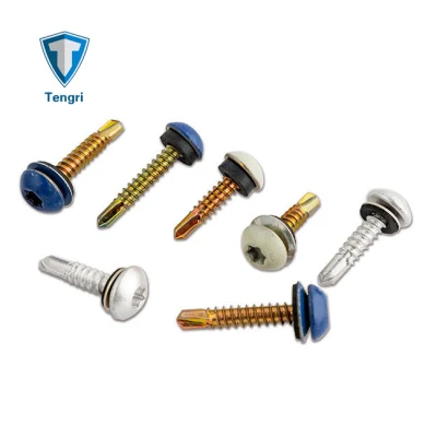 High-Strength Carbon Steel Hexagonal Self-Tapping Screws Head Paint Drill Tail Non-Standard Self-Tapping