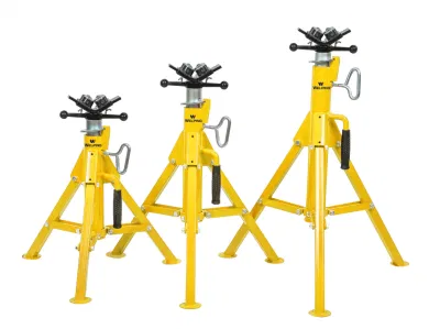 Ball Head Folding Legs Pipe Stand 1/2&quot;-12&quot; Transfer Head Pipes Jack Stand