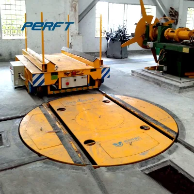5t Pallet Electric Handling Bogie Turntable Running on Rail