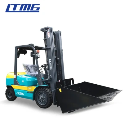Ltmg Electric LPG Gaz Diesel Full Automatic Forklift 2.5 Ton 3 Ton 3.5 Ton 4ton 5 Ton Attachment Forklift with Rotating/Paper Roll Clamp /Bale Clamp for Sale