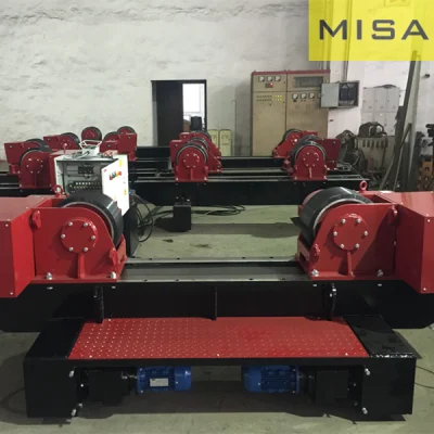 40t Red Painting Standard Pipe Welding Rotator for Assemble and Welding The Pipe