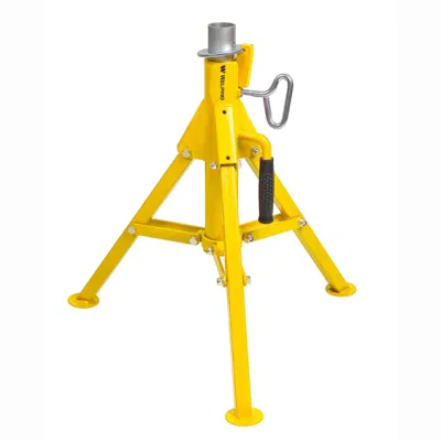 Welping 28-52 Inch Height Adjustable Steel Pipe Support Stand V Shape Head 12 Inch Pipe Holding Stand