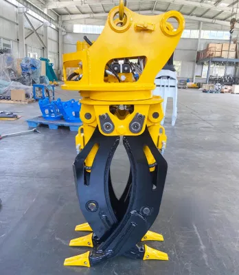 CE Certified 5 Ton Excavator Crane Hydraulic Rotary Wood Log Grapple