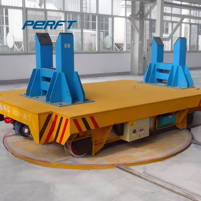 Motorized Industrial Turntables Working on Cross-Rails