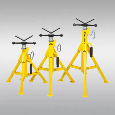 Hot Sale High Folding Adjustable Pipe Jack Stand Roller Head and Transfer Balls