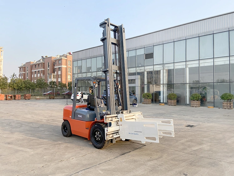 2.5 Ton 3 Ton Dual Fuel Forklift Specification LPG Gasoline Powered Forklift with Paper Roll Clamp