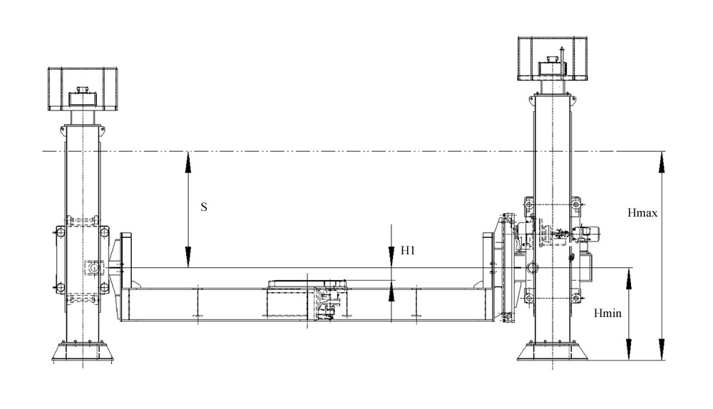 Double Weld Arm Ont Positioner and Lift Positioner for Floor Turning Table and Head Tail Positioner and Cradle Posotioner Double Column Elevating Positioner