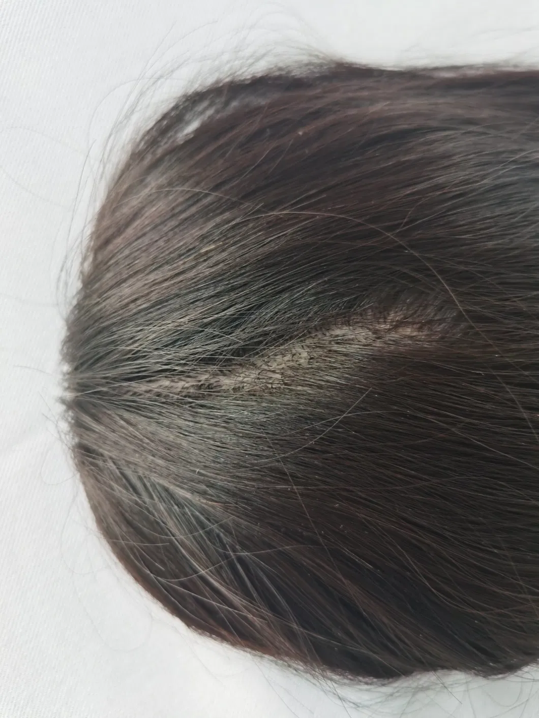 Most-Natural Growing-Looking Custom-Made Silk-Top Injected Lace Human Hair Toupees Made of Remy-Human-Hair