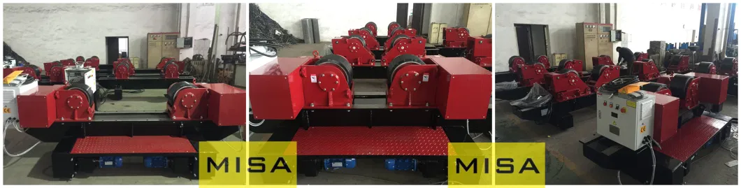 40t Red Painting Standard Pipe Welding Rotator for Assemble and Welding The Pipe