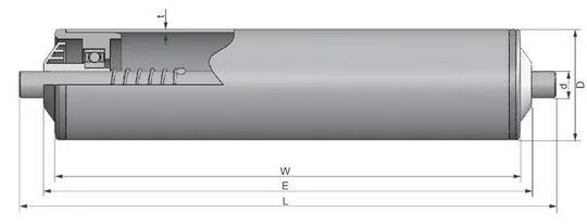 Stable Protection PVC Brand Galvanized Steel 3 Inch Conveyor Roller