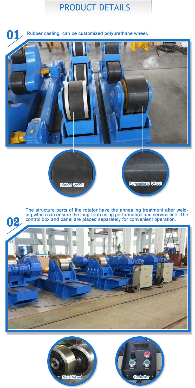 Turning and Idle Rolls Welding Rotator Machine for Flange