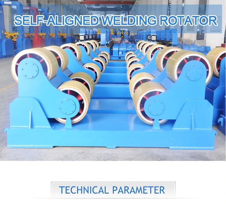 Self - Aligning Tank Vessel Welding Rotator Coated with PU Wheels