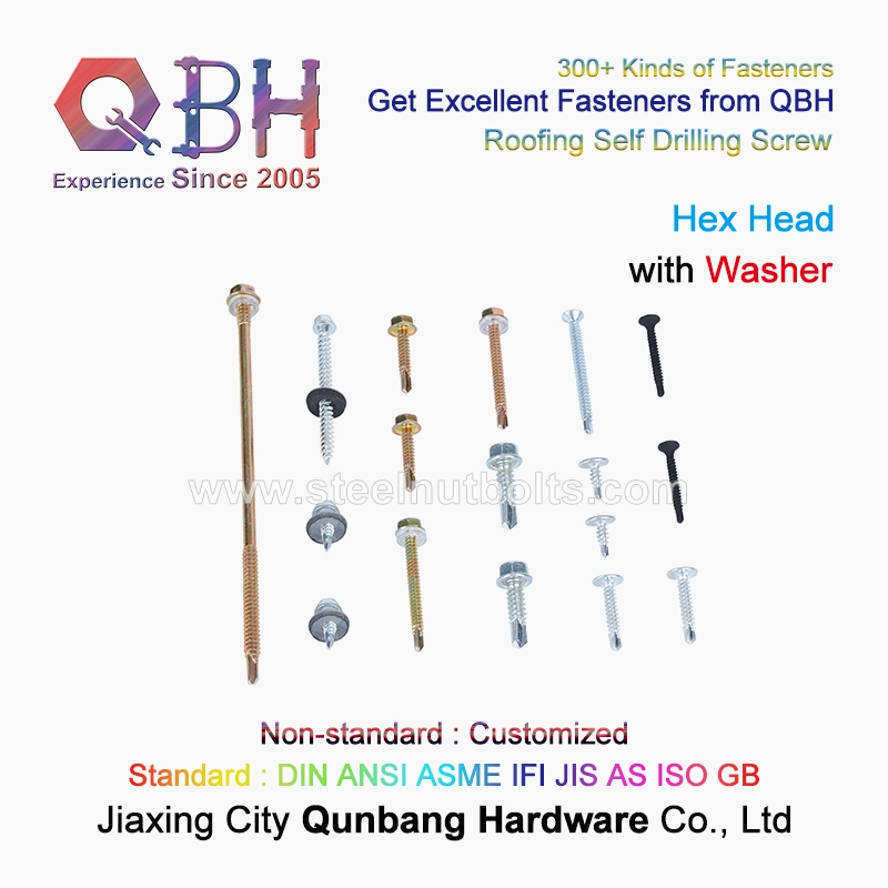 10%off Qbh Customized Hex Washer/ Cross Pan / Truss Wafer Head Self Drilling Tail Stainless Steel Deck Screw