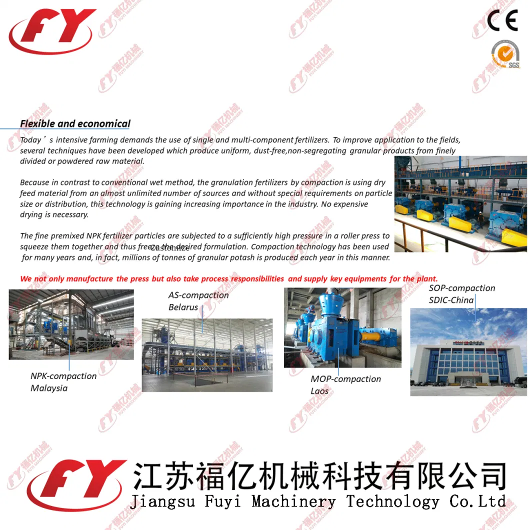 Superior Dry Roll Press Fertilizer Roller Granulator With Scientific Design