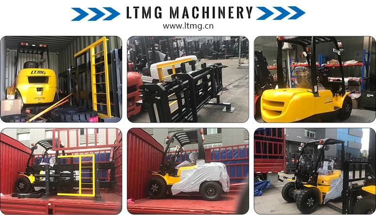 Chinese Manufacturer Ltmg 3 Tonne 3-Stage Full Free Mast Forklift with Hinged Bucket