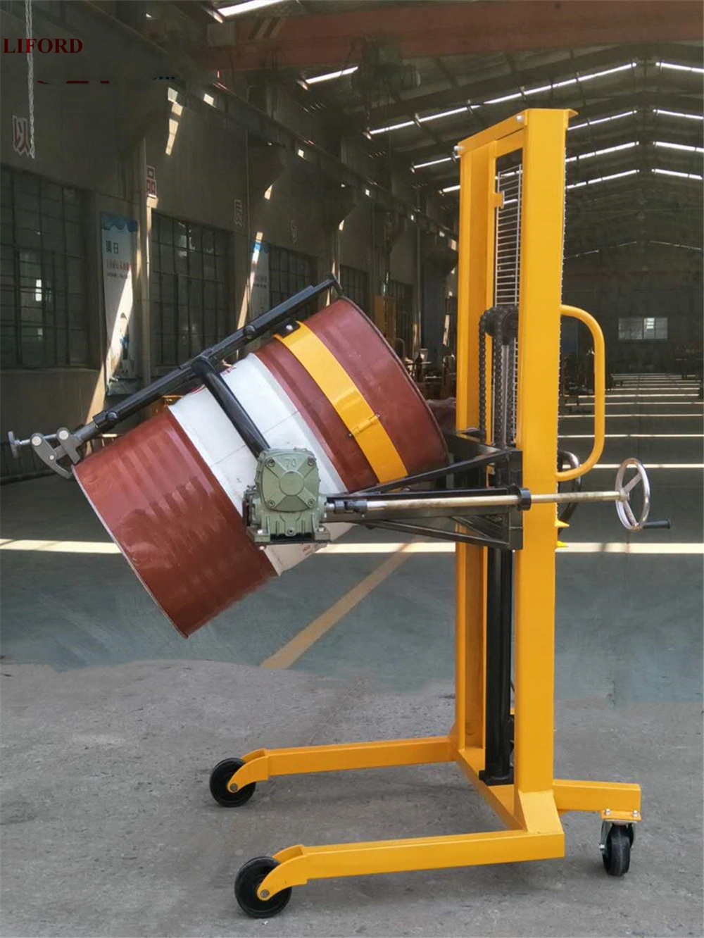 450kg 1.5m Hydraulic Drum Lifter Stacker Drum Lifter Trolley Drum Rotator Da450