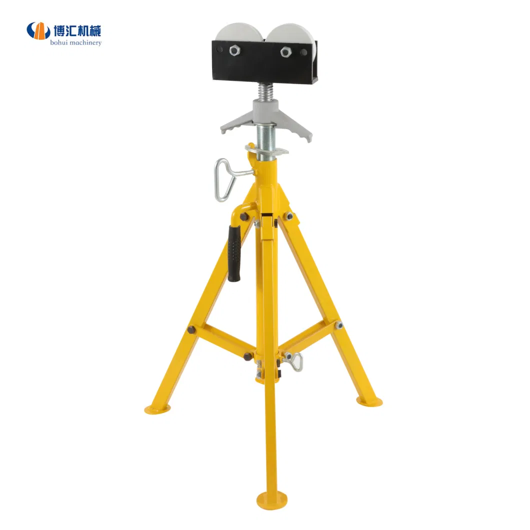 Tripod Support Pipe Rack with Roller Head Pipe Stand 1109 Heavy Duty Steel Pipe Support