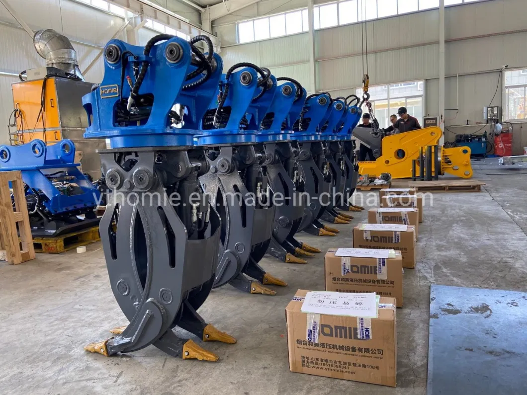 High Efficiency Hydraulic Rotating Grapple for 8 Ton Excavator