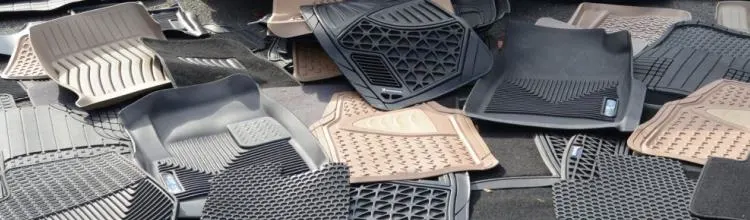 Universal Fit Heavy Duty Rubber Beige Automotive Floor Mats Fits Most Cars, Suvs, and Trucks