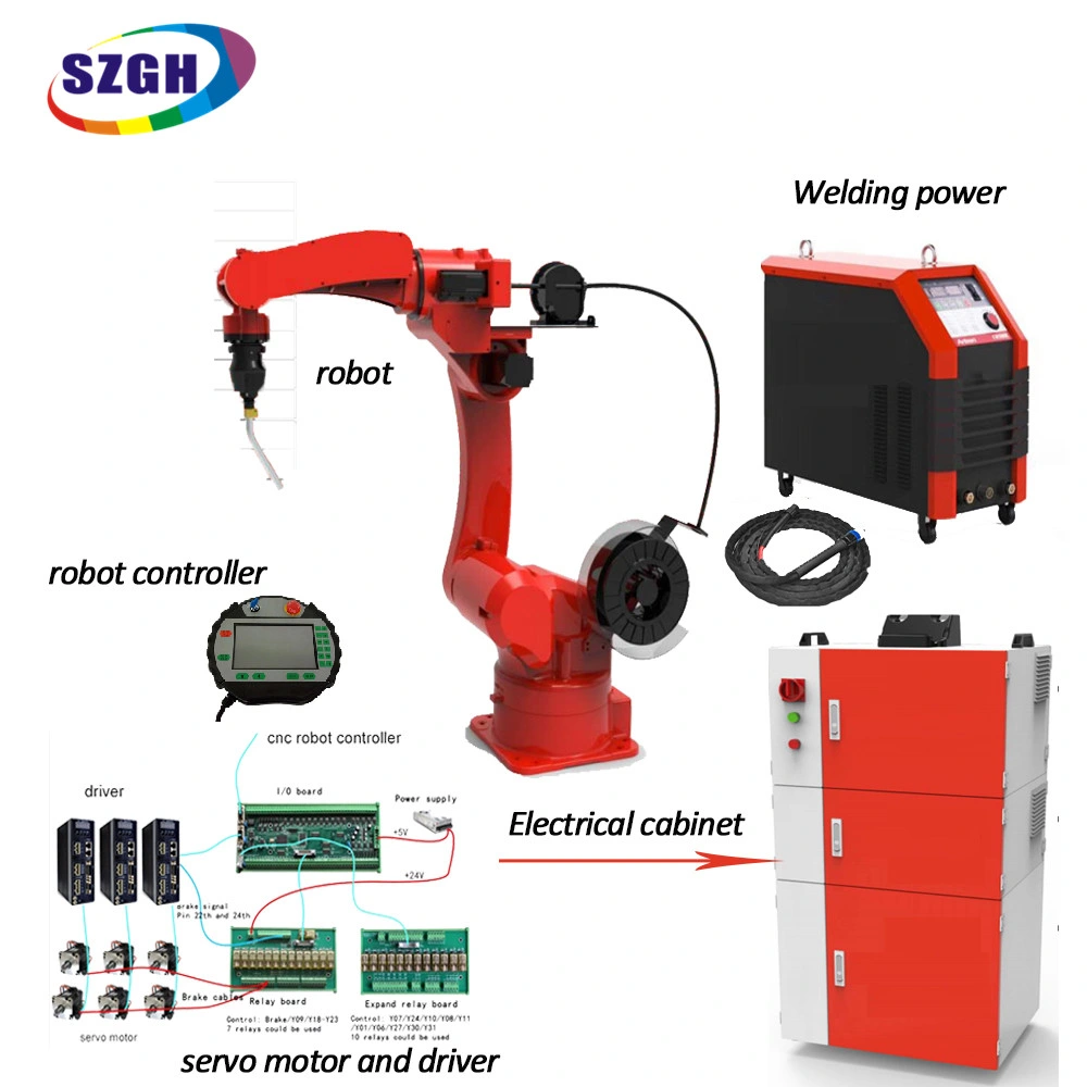 China Good 6 Axis Welding Robot Arm Six Axis Manipulator Robotic Kits Manufacturers Payload 6kg with MIG TIG Welder