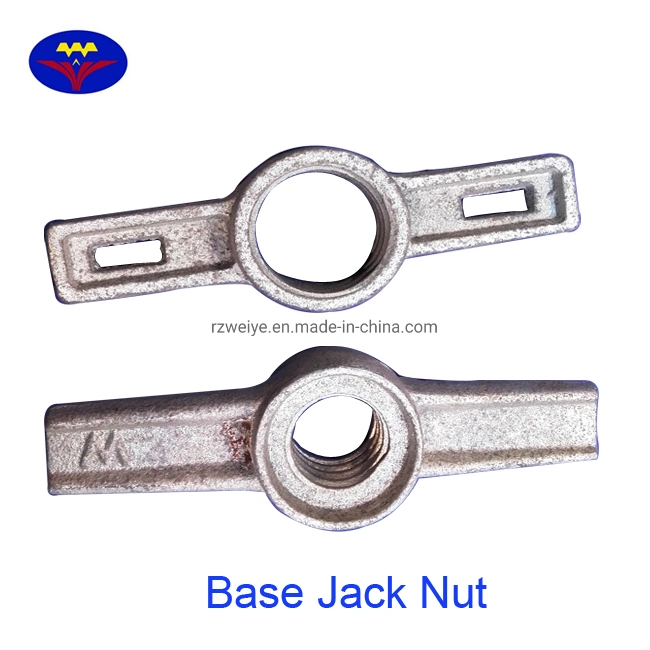 Construction System Scaffolding/Scaffold Screwed Jack Base/Support Legs Spindle Nut/Wing Nut Casted