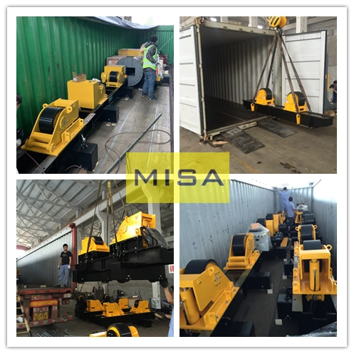 20 Ton Manual Moving Fit-up Growing Line for Pipe Welding, Vessel Diameter 500mm-4500mm