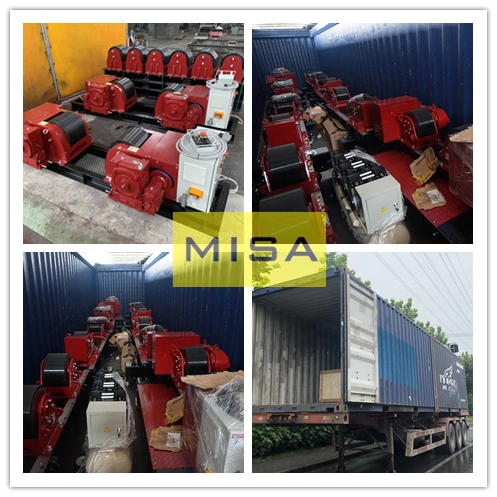 40t Red Painting Standard Pipe Welding Rotator for Assemble and Welding The Pipe