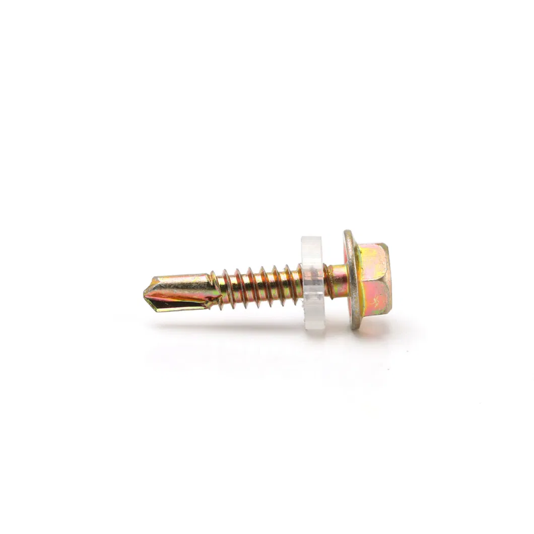 High Quality Outer Hexagon Drill Tail Screw M2.9-M6.3 Hexagonal Head Drilling Tail Wire Washer Drill Tap Screw