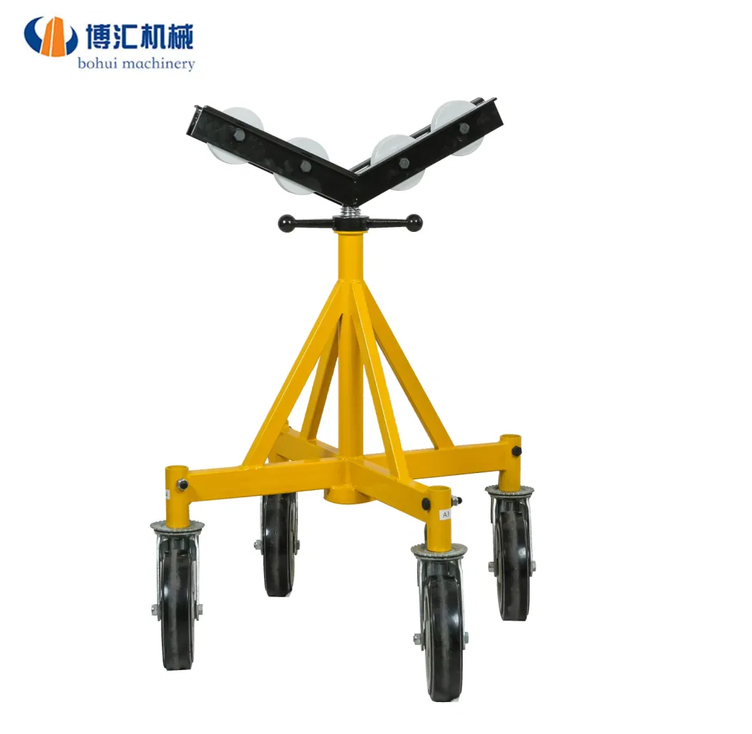Heavy Duty 40 Inch Tube Pipe Support with 4 Wheels