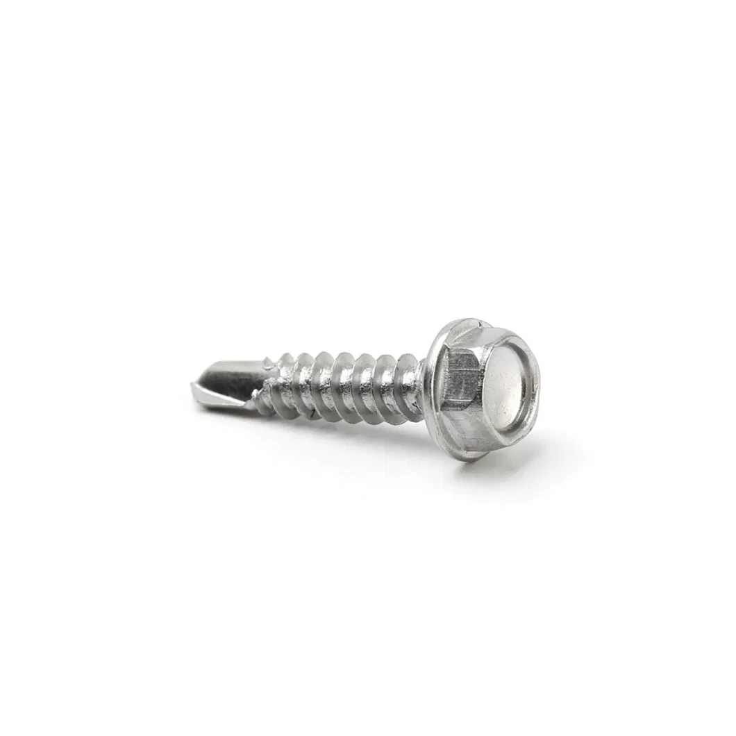 High Quality Outer Hexagon Drill Tail Screw M2.9-M6.3 Hexagonal Head Drilling Tail Wire Washer Drill Tap Screw