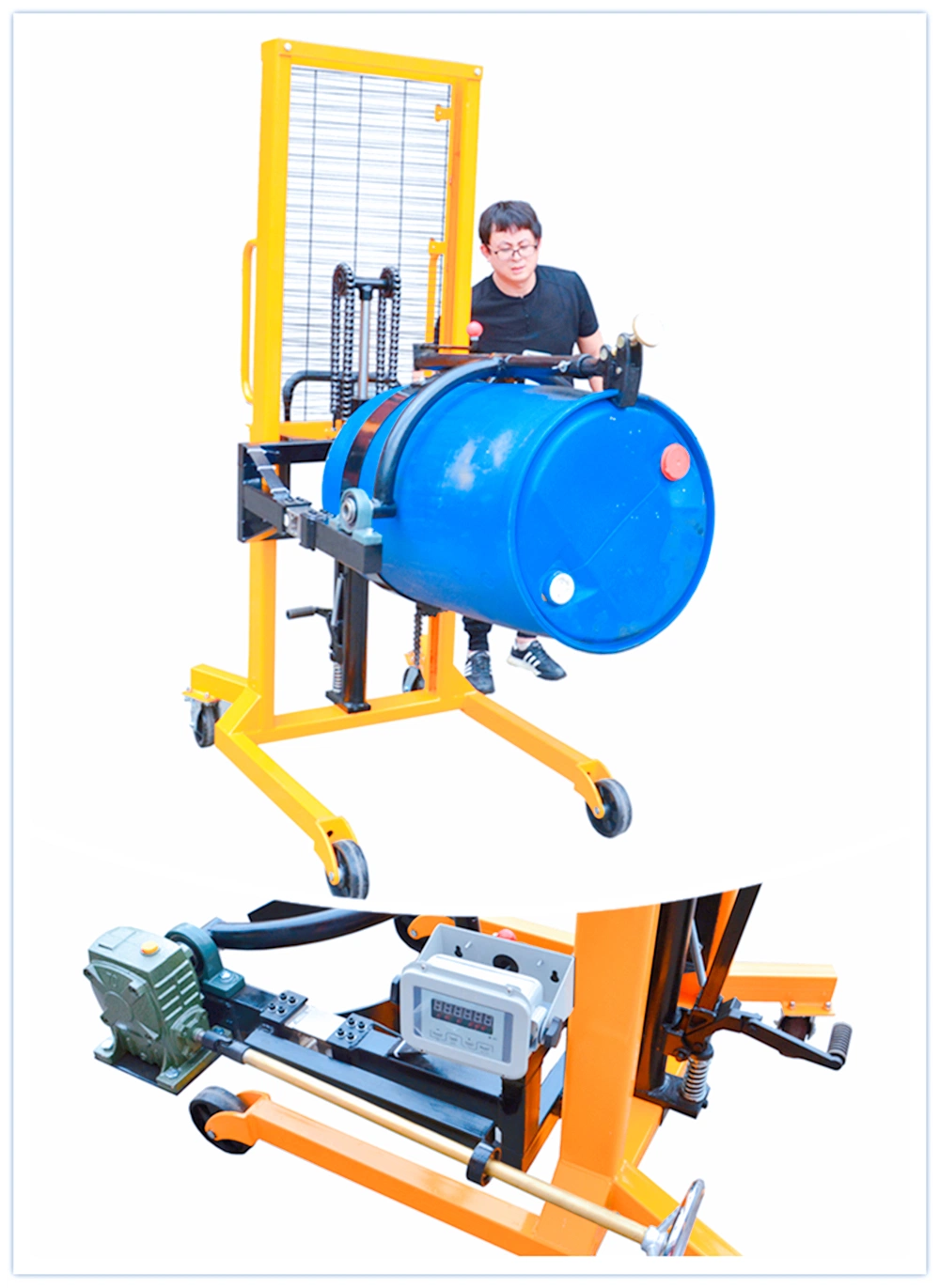 450kg Hydraulic Foot-Type Lifting Drum Rotator for Sale Da450-1