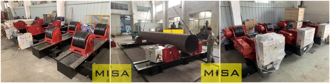 100 Ton Dual Polyurethane Wheel Welding Rotator with 2*3kw Motor and Vessel Diamerer 800mm-5000mm