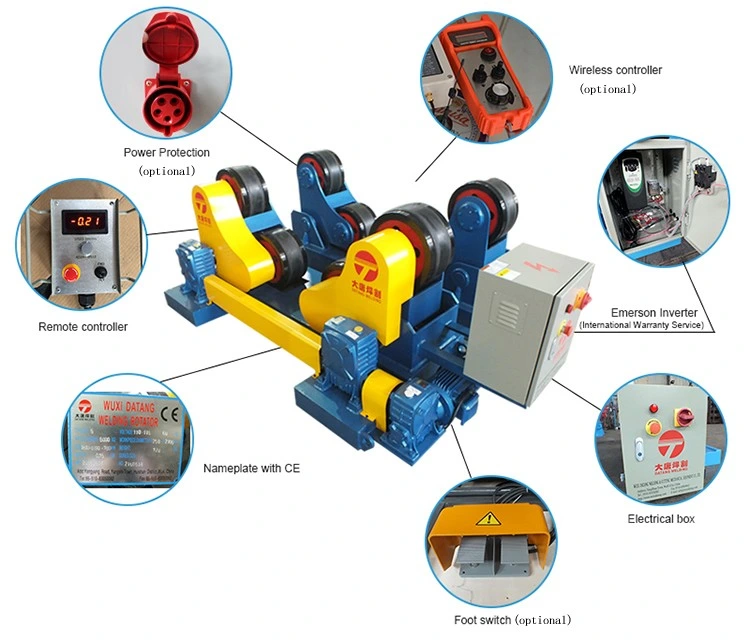 Datang High Quality Tube Rotator Self-Aligning Welding Rotator